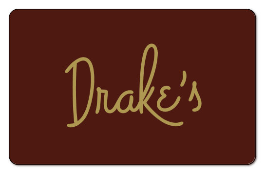 yellow drake's text on a marroon background